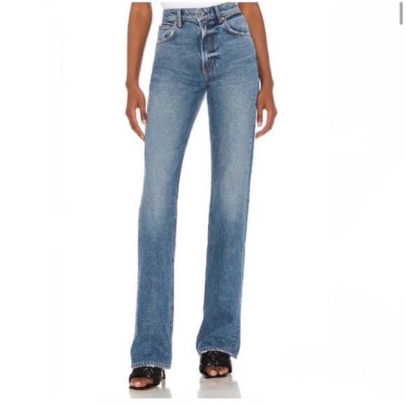 New GRLFRND Melanie High Rise Boot Cut 34” Jeans in Los Feliz, Size 31 - Picture 2 of 10